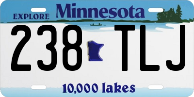 MN license plate 238TLJ