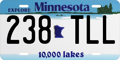 MN license plate 238TLL
