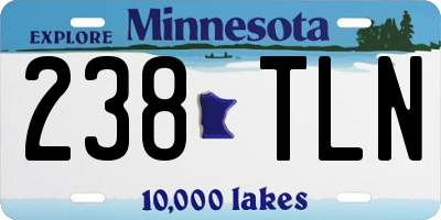 MN license plate 238TLN