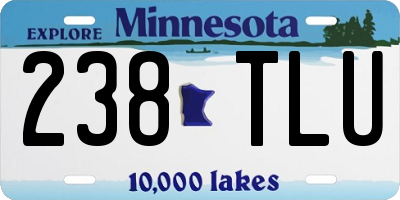 MN license plate 238TLU