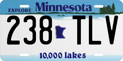 MN license plate 238TLV