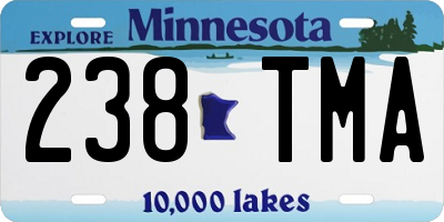 MN license plate 238TMA