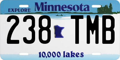 MN license plate 238TMB