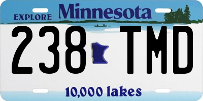 MN license plate 238TMD