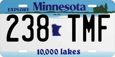 MN license plate 238TMF