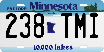 MN license plate 238TMI