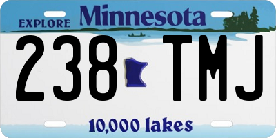 MN license plate 238TMJ