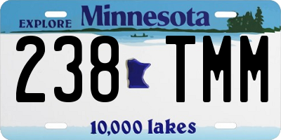 MN license plate 238TMM