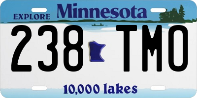MN license plate 238TMO