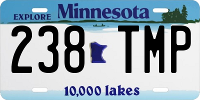 MN license plate 238TMP