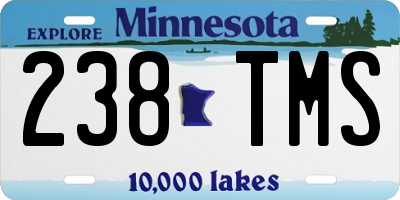 MN license plate 238TMS