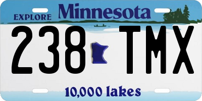 MN license plate 238TMX