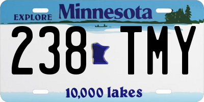 MN license plate 238TMY