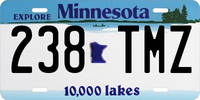 MN license plate 238TMZ