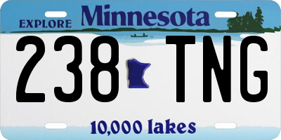 MN license plate 238TNG