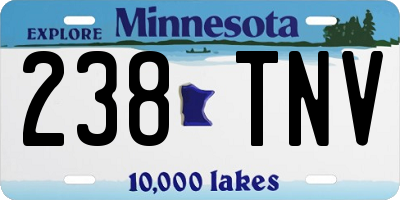 MN license plate 238TNV
