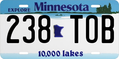 MN license plate 238TOB