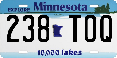 MN license plate 238TOQ