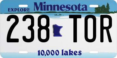 MN license plate 238TOR