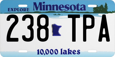 MN license plate 238TPA