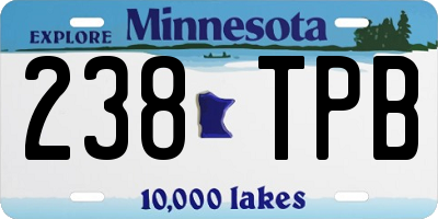 MN license plate 238TPB