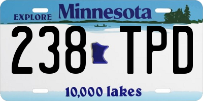MN license plate 238TPD