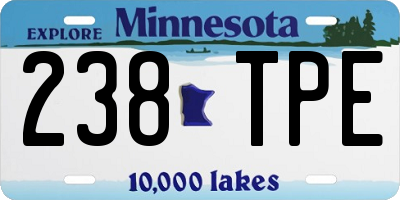 MN license plate 238TPE