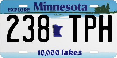 MN license plate 238TPH