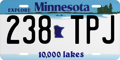 MN license plate 238TPJ