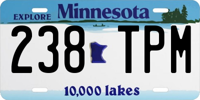 MN license plate 238TPM