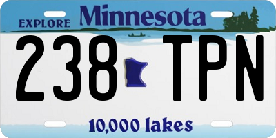 MN license plate 238TPN