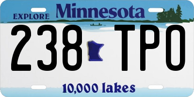 MN license plate 238TPO