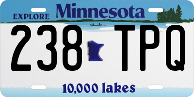 MN license plate 238TPQ