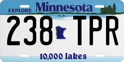 MN license plate 238TPR