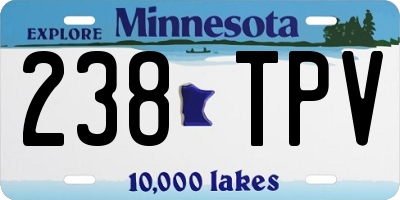MN license plate 238TPV
