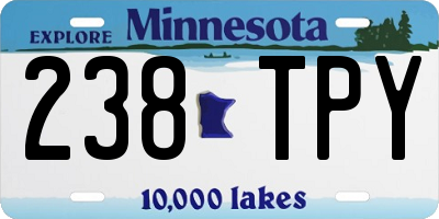 MN license plate 238TPY