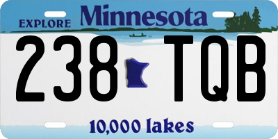 MN license plate 238TQB
