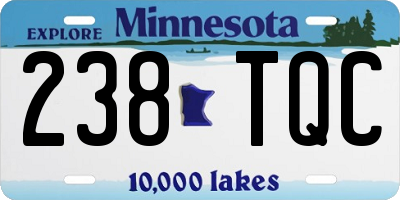 MN license plate 238TQC