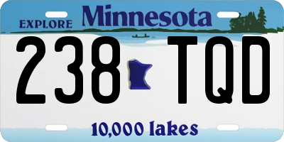 MN license plate 238TQD