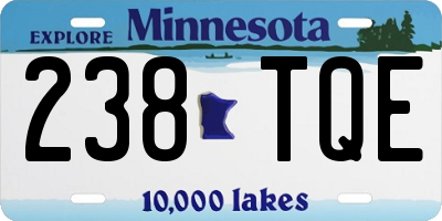 MN license plate 238TQE
