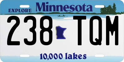 MN license plate 238TQM