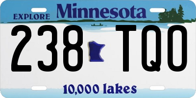 MN license plate 238TQO