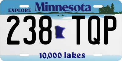 MN license plate 238TQP