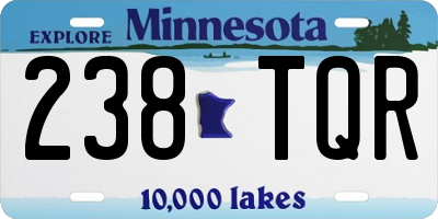 MN license plate 238TQR