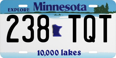 MN license plate 238TQT