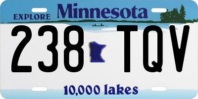 MN license plate 238TQV