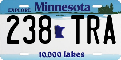 MN license plate 238TRA