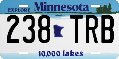 MN license plate 238TRB