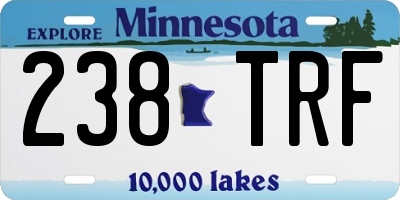 MN license plate 238TRF
