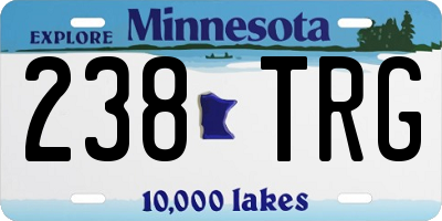MN license plate 238TRG